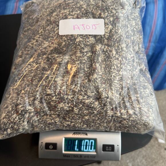 LOGO Lori Goldstein L Cardigan Sweater Speckled‎ Knit Open Front Pockets Cozy - Picture 9 of 9